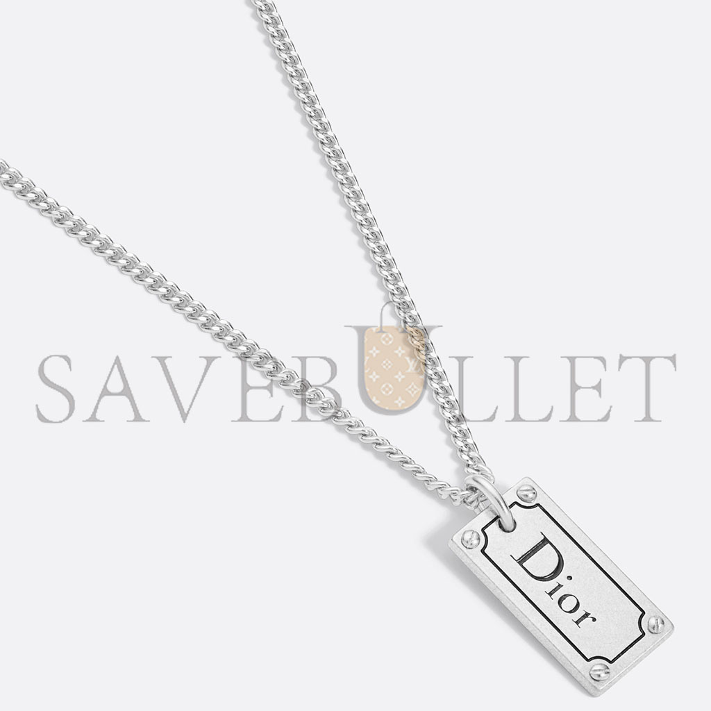 DIOR PLAQUE PENDANT NECKLACE N2909HOMST_D990